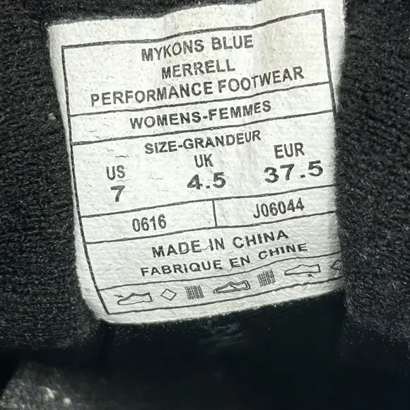 Merrell Sneakers Hiking Trail Shoes Womens Size 7 Mykons Blue Moab 2 Lace Up - Picture 8 of 10